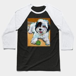 Colorful Shih Tzu With Toy by Robert Phelps Baseball T-Shirt